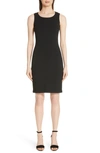 St John St. John Collection Sleeveless Milano Knit Dress In Caviar