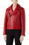 GUCCI HEART QUILTED LEATHER BIKER JACKET,526789XG666