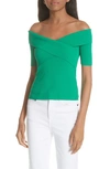 SANDRO CRISSCROSS OFF THE SHOULDER SWEATER,S2540E