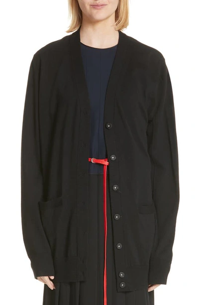 Marc Jacobs Oversized Wool Cardigan In Black