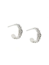 Wouters & Hendrix My Favourite Cast Ribbon Hoop Earrings In Metallic