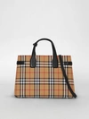 BURBERRY The Medium Banner in Vintage Check and Leather,40769531