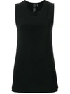 Norma Kamali Plain Sleeveless Top In Black