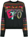 ETRO mixed print embroidered sweatshirt,13581795212996995