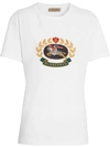 BURBERRY BURBERRY 刺绣LOGO全棉T恤 - 白色,800293212979032