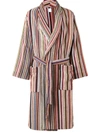 Paul Smith Mens Signature Stripe Woven Cotton Dressing Gown In Multicolour