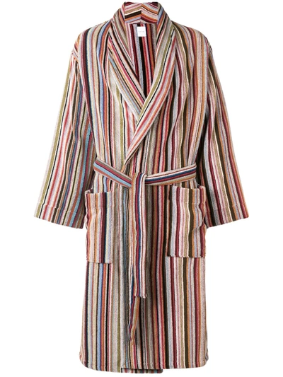 Paul Smith Bathrobe With Logo  In Multicolor