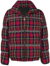 VERSACE CHECKED PUFFER JACKET,A80013A22621912991827