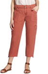 SANCTUARY TERRAIN LINEN CROP CARGO PANTS,P0325-716