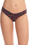 Commando Print Microfiber Thong In Cherries