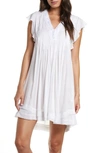 Poupette St Barth Sasha Lace-trim Mini Dress In White