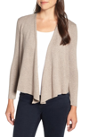Nic + Zoe '4-way' Three Quarter Sleeve Convertible Cardigan In Mushroom