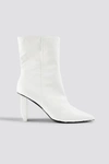 SAHARA RAY X NA-KD Asymmetric Heel Boots White