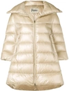 Herno Padded Zipped Coat In Neutrals