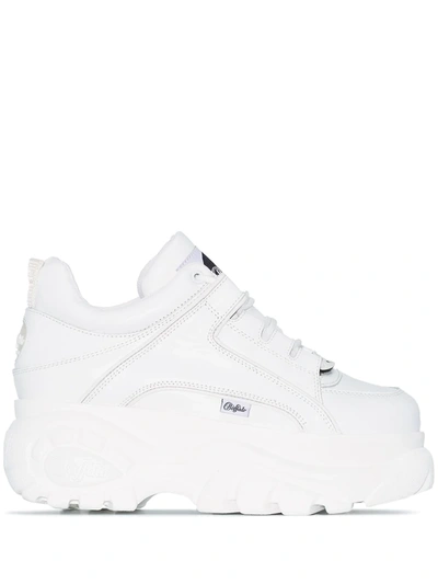 Buffalo Corin Platform Sole Trainers In White