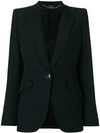 ALEXANDER MCQUEEN ALEXANDER MCQUEEN SINGLE BUTTON BLAZER - BLACK,358166QLE4013007260