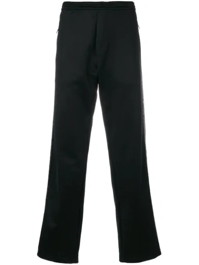 Dsquared2 Sequin Stripe Track Pants In Black