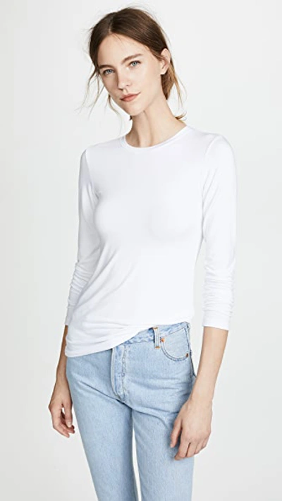 L AGENCE CREW NECK TESS SHIRT WHITE,LGENC30778