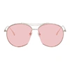 GENTLE MONSTER GENTLE MONSTER SILVER AND PINK JUMPING JACK SUNGLASSES