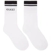 GUCCI GUCCI WHITE LOGO SOCKS