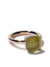 POMELLATO 18kt rose & white gold medium Nudo lemon quartz ring,AA110O6QL12927834