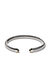 David Yurman 14kt Yellow Gold And Sterling Silver Cable Classics Onyx Bracelet In S4bbo