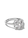 De Beers Enchanted Lotus 18ct White-gold And 0.33ct Round-cut Diamond Ring In 18k White Gold