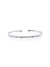 Suzanne Kalan 18k White Gold And Diamond Fireworks Classic Baguette Bangle In White