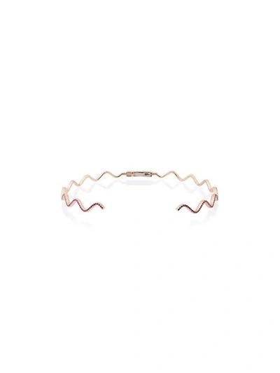 Sabine Getty 18kt Rose Gold And Pink Sapphire Choker In Metallic