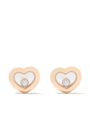 Chopard 18kt Rose Gold Happy Diamonds Icons Ear Pins In Rose Gold