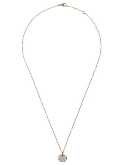 David Yurman 18kt Yellow Gold Cable Collectibles Diamond Necklace In 88adi