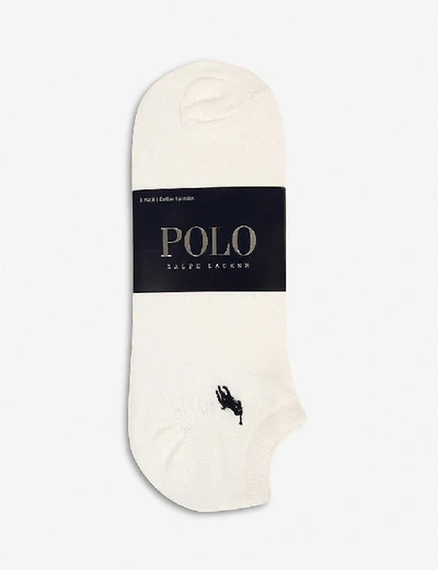 Polo Ralph Lauren Pack Of Three Trainer Socks In White