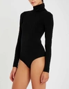 Wolford Colorado Cotton-blend Turtleneck Bodysuit In Black