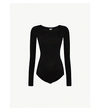 Wolford Berlin Scoop-neck Cotton-blend Body In Black