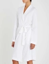 HANRO HANRO WOMEN'S WHITE CLASSIC COTTON-JERSEY dressing gown, SIZE: SMALL,211-1000262-7302