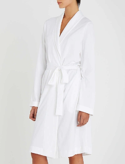 Hanro Robe Selection Shawl Collar Robe In White