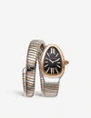 Bvlgari Womens Serpenti 18ct Pink-gold And Stainless Steel Watch In Stainless Steel