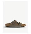 Birkenstock Mens Stone Arizona Two-strap Faux-leather Sandals In Stone