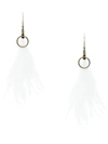 ANN DEMEULEMEESTER LONG FEATHER EARRINGS,1801048400100112858481