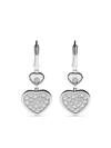 CHOPARD 18KT WHITE GOLD HAPPY HEARTS DIAMOND DROP EARRINGS,837482100912915931