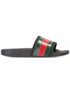 GUCCI STRIPED SLIDDERS,308234GIB1011768066