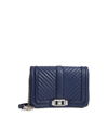 REBECCA MINKOFF SMALL LOVE LEATHER CROSSBODY BAG - BLUE,HU17GCQX45