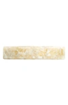 France Luxe Rectangle Barrette In Pavlova White