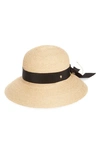 Helen Kaminski Newport Raffia Straw Hat In Natural/ Midnight