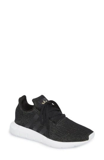 Adidas Originals Swift Run Sneaker In Black/ Black/ White