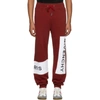 GIVENCHY RED & WHITE LOGO JOGGER SWEATPANTS