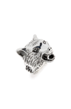 GUCCI WOLF HEAD STERLING SILVER RING,YBC476900001018