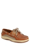 Sperry Billfish Mens Lace-up Leather Boat Shoes In Dark Tan