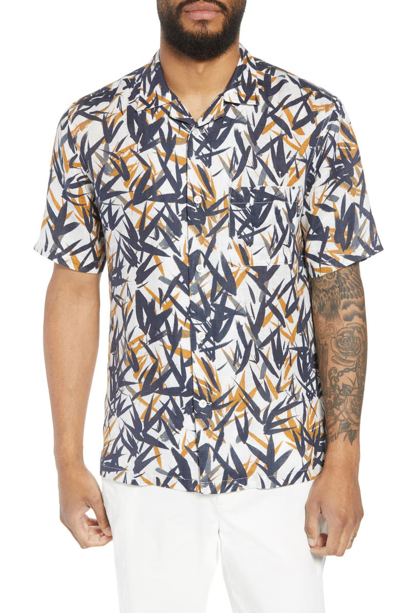 Theory Men's Daze Pinal Linen Short-sleeve Sport Shirt In Navy