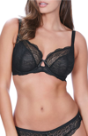 Freya Fancies Full Figure Underwire Plunge Bra In Black